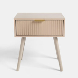 Ohs Venice Bedside Table 1 Drawer Nightstand Storage Unit - Natural - thumbnail 4