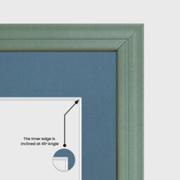 AK Frames 40X20Cm Green Classic Multi Photo Frame With Pompadour Mount - Holds 3 Apertures (3X) 6X4 Photos - thumbnail 7