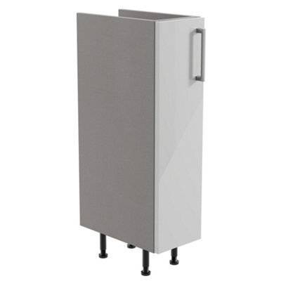Ennis Gloss Light Grey Modern Freestanding Bathroom & Wet Room Base Unit (W)195mm (H)820mm - image 1