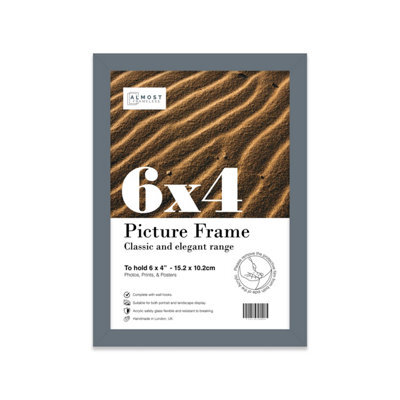 6X4 Grey Picture Frame (15.2 X 10.2Cm) Poster, Photo, Artwork, Gallery Wall Or Print - image 1