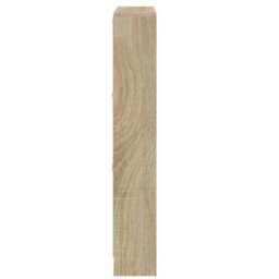 Berkfield Shoe Cabinet Oak 59X17X108 Cm Engineered Wood - thumbnail 7