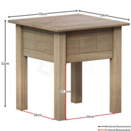 Pine Side Lamp Plant Coffee Table Stand Solid Wood Hallway Living Room Furniture - thumbnail 2