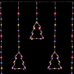 Premier Decorations Limited Christmas Tree Window Curtain Light Decoration 258 Rainbow Leds 1.2M X 1.2M - thumbnail 2