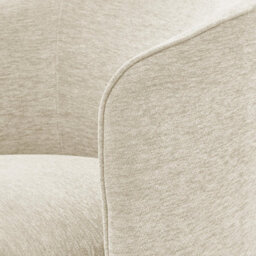 Furniturebox Uk Liode Cream Fabric Round Swivel Accent Chair - thumbnail 7