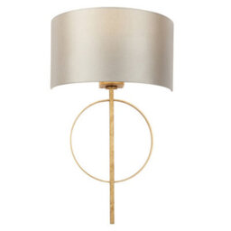Luminosa Lighting Luminosa Trento Wall Lamp Antique Gold Leaf & Mink Satin Fabric