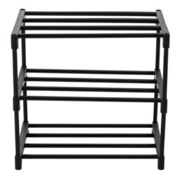 3 Tier Shoe Rack Compact Metal Shoe Storage Shelves Stand Footwear Organiser - thumbnail 3