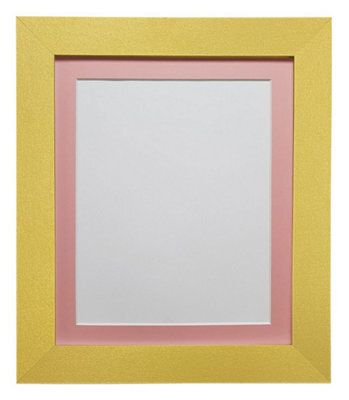 Frames By Post Metro Gold Frame With Pink Mount A4 Image Size 9 X 6 - image 1