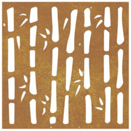 Walplus Garden Wall Decoration 55X55 Cm Corten Steel Bamboo Design - thumbnail 4