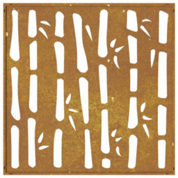 Walplus Garden Wall Decoration 55X55 Cm Corten Steel Bamboo Design - thumbnail 5