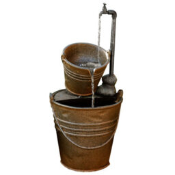 Primrose Tap And Bucket Garden Water Feature Fountain With Led Lights For Indoor For Outdoor Use H76Cm - thumbnail 6