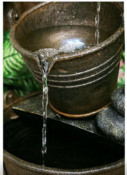Primrose Tap And Bucket Garden Water Feature Fountain With Led Lights For Indoor For Outdoor Use H76Cm - thumbnail 3