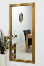 Mirroroutlet Austen Gold Elegant Full Length Wall Mirror 160 X 74Cm - thumbnail 1