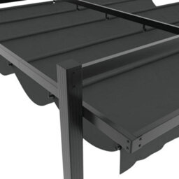Walplus Garden Gazebo With Retractable Roof Anthracite 3X3 M Aluminium - thumbnail 7