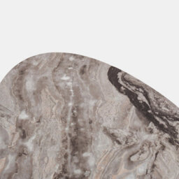 Ohs Marble Effect Set Of 2 Irregular Tables Side Coffee Table - Grey - thumbnail 3