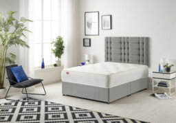 Somnior Beds Somnior Bliss Tweed Grey 4Ft6 Memory Foam Divan Bed With 4 Drawers, Mattress & Headboard - Double - thumbnail 2