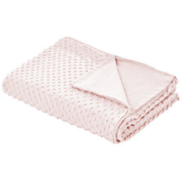Beliani Weighted Blanket Cover 800 Callisto 120 X 180 Cm Pastel Pink - thumbnail 1