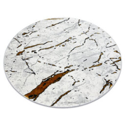 RugsX Carpet Allure 1963 Circle Marble - Structural, Stylish, Glamour White Gold Circle 120 Cm - thumbnail 4