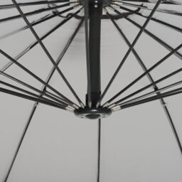 Beliani Cantilever Garden Parasol - Light Grey, Aluminium Frame, Polyester Canopy, 268 X 268 Cm, 235 Cm Height - thumbnail 5