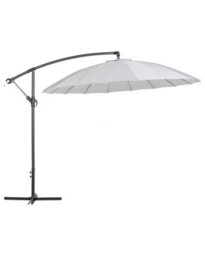 Beliani Cantilever Garden Parasol - Light Grey, Aluminium Frame, Polyester Canopy, 268 X 268 Cm, 235 Cm Height - thumbnail 1