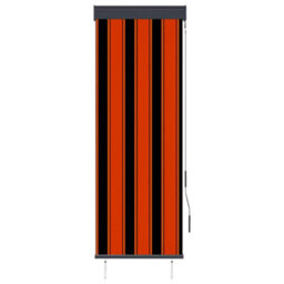 Walplus Orange & Brown Outdoor Roller Blind 60X250Cm - Exterior Shade For Balcony, Garden, Patio - thumbnail 2