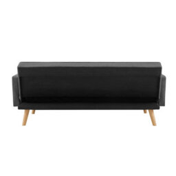 Home Detail Sarnia Sofa Bed Tufted Design Linen Fabric With Bolster Cushions, Charcoal Linen - thumbnail 4