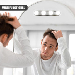 Geezy Led Makeup Mirror Lights Strip For Vanity Bathroom Hollywood Cordless Stick-On - thumbnail 6