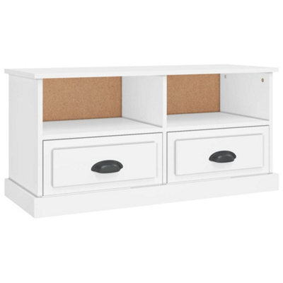 Berkfield Durable Tv Cabinet White 93X35.5X45 Cm Engineered Wood - image 1