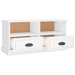 Berkfield Durable Tv Cabinet White 93X35.5X45 Cm Engineered Wood - thumbnail 8