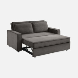 Sweeek - 3-Seater Corduroy Sofa Bed Chill Grey 172.5X91.5X88.5 Cm - thumbnail 7