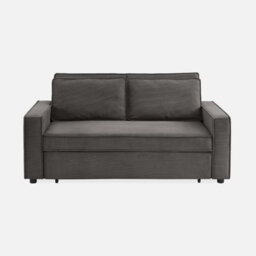 Sweeek - 3-Seater Corduroy Sofa Bed Chill Grey 172.5X91.5X88.5 Cm - thumbnail 5