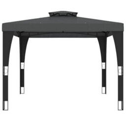 Walplus Gazebo With Double Roof Anthracite 2.98X2.98 M Steel - thumbnail 3