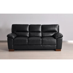Furniture Instore Dalmore Genuine Leather Black 3+1+1 Seater Sofa Set - thumbnail 4