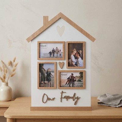 Garden Greatness House Shaped Collage Our Family Photo Frame - image 1