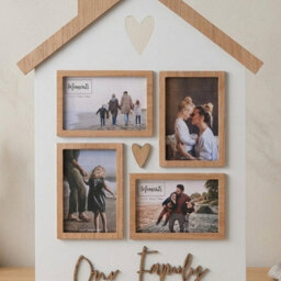 Garden Greatness House Shaped Collage Our Family Photo Frame - thumbnail 2