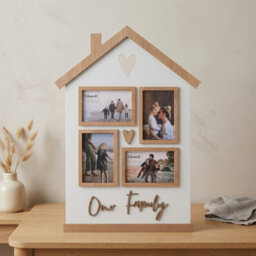 Garden Greatness House Shaped Collage Our Family Photo Frame - thumbnail 1