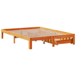 Berkfield Bed Frame With Drawers Without Mattress Wax Brown 135X190 Cm Double - thumbnail 8