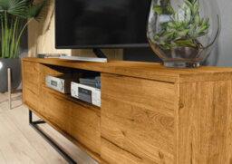 Rift Loft Tv Unit 200Cm Industrial Dark Oak - Creative Furniture - thumbnail 4