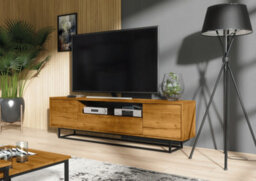 Rift Loft Tv Unit 200Cm Industrial Dark Oak - Creative Furniture - thumbnail 6