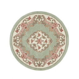 Green Traditional Wool Rug, Handmade Rug With 25mm Thickness, Green Floral Rug For Bedroom, & Living Room-150Cm X 240Cm - thumbnail 2