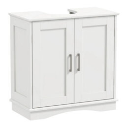 60 Cm Pedestal Sink Bathroom Vanity Cabinet Under Sink Cabinet-White - thumbnail 1