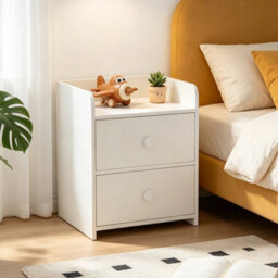 2 Drawer Wooden Bedroom Bedside Cabinet Furniture Storage Nightstand Side Table - thumbnail 1