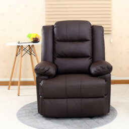 More4Homes Loxley Bonded Leather Recliner Armchair Sofa Home Lounge Chair Reclining Gaming (Brown) - thumbnail 8