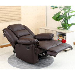 More4Homes Loxley Bonded Leather Recliner Armchair Sofa Home Lounge Chair Reclining Gaming (Brown) - thumbnail 7