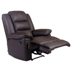 More4Homes Loxley Bonded Leather Recliner Armchair Sofa Home Lounge Chair Reclining Gaming (Brown) - thumbnail 5