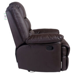 More4Homes Loxley Bonded Leather Recliner Armchair Sofa Home Lounge Chair Reclining Gaming (Brown) - thumbnail 4