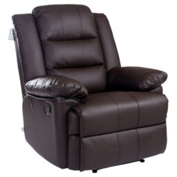 More4Homes Loxley Bonded Leather Recliner Armchair Sofa Home Lounge Chair Reclining Gaming (Brown) - thumbnail 3