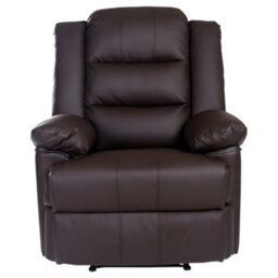 More4Homes Loxley Bonded Leather Recliner Armchair Sofa Home Lounge Chair Reclining Gaming (Brown) - thumbnail 2
