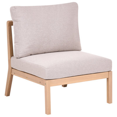 Beliani Garden 1-Seat Section Rivello Acacia Wood Light Brown - image 1