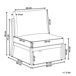 Beliani Garden 1-Seat Section Rivello Acacia Wood Light Brown - thumbnail 3