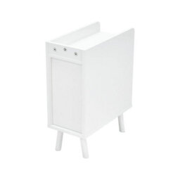 Living And Home Modern White Mdf Bedside Table With 2 Drawers, 20Cm W - thumbnail 6